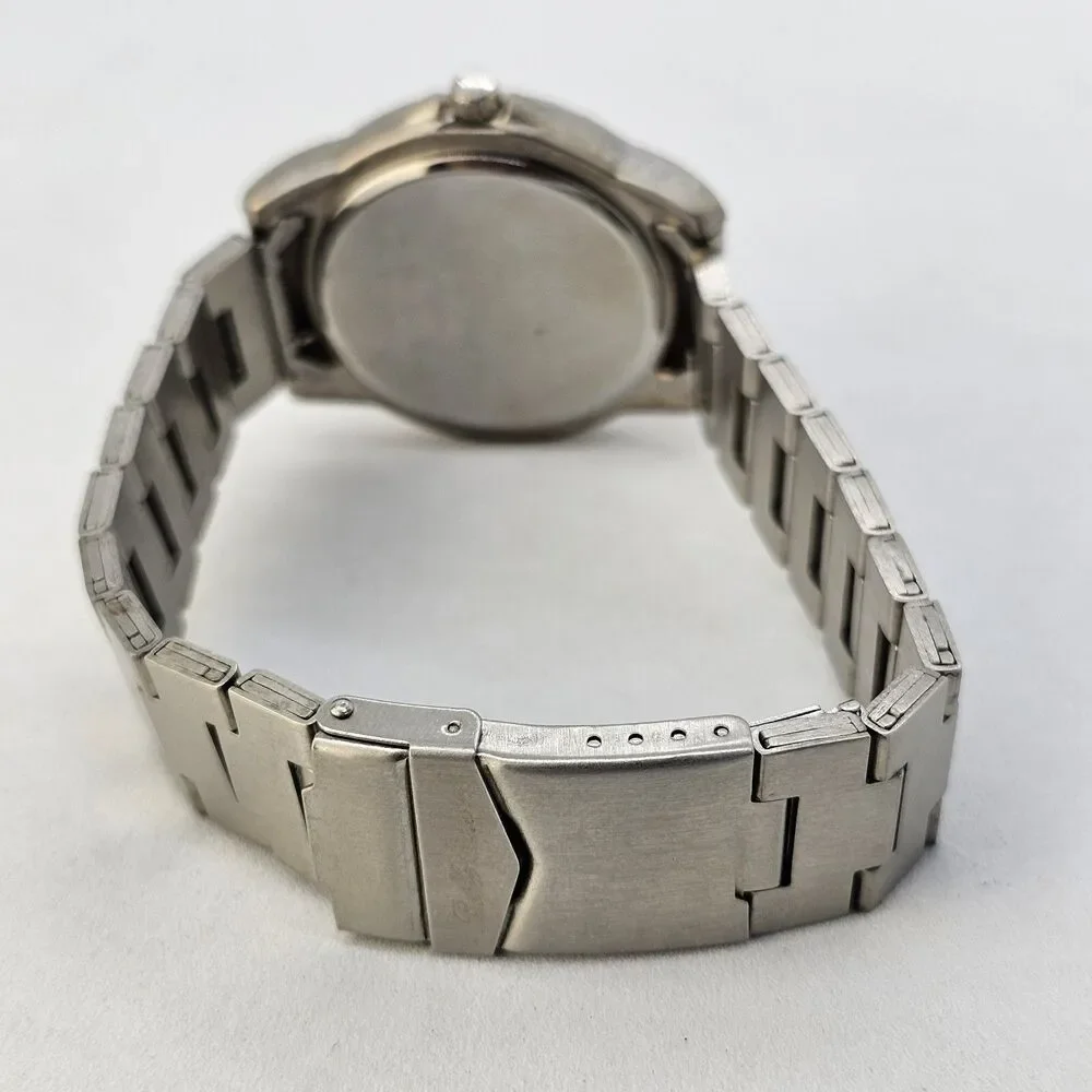 Belle Suisse 38MM Men's Watch Black Dial Gray Band Mineral Crystal 8